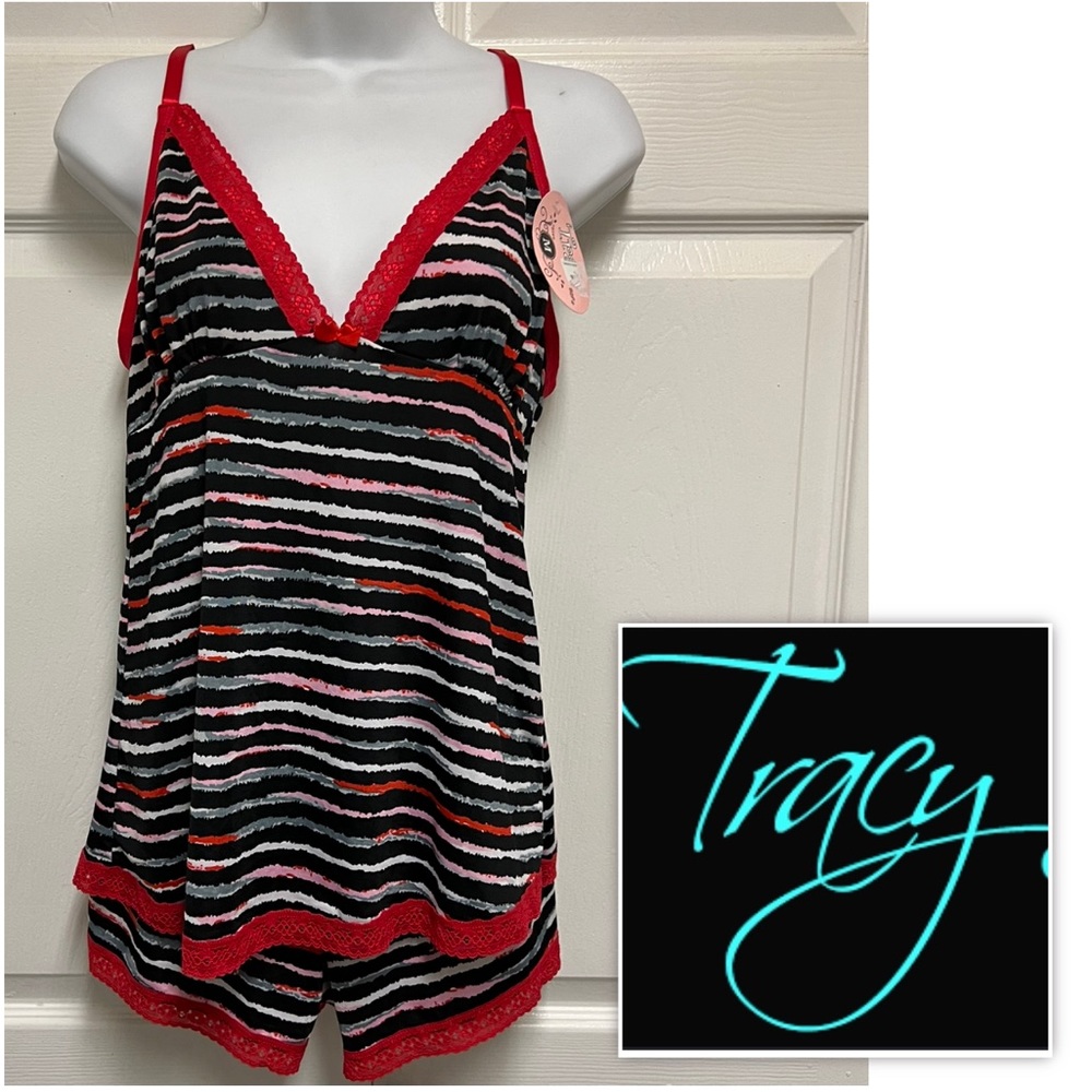 Tracy Cami Striped Short Set
